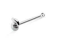 Little Bomb Shaped Silver Bone Nose Stud NSKD-361
